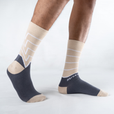 Striped Compact - Beige / Ash and White