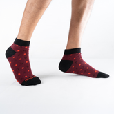 Athletic Dot Mix - Burgundy / Red and Black
