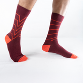 Striped Compact - Burgundy / Red