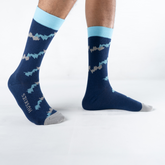 Jagged Art - Navy / Light Ash and Blue