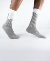 Vertical Colour Block - White / Ash