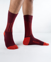 Vertical Colour Block - Burgundy / Red