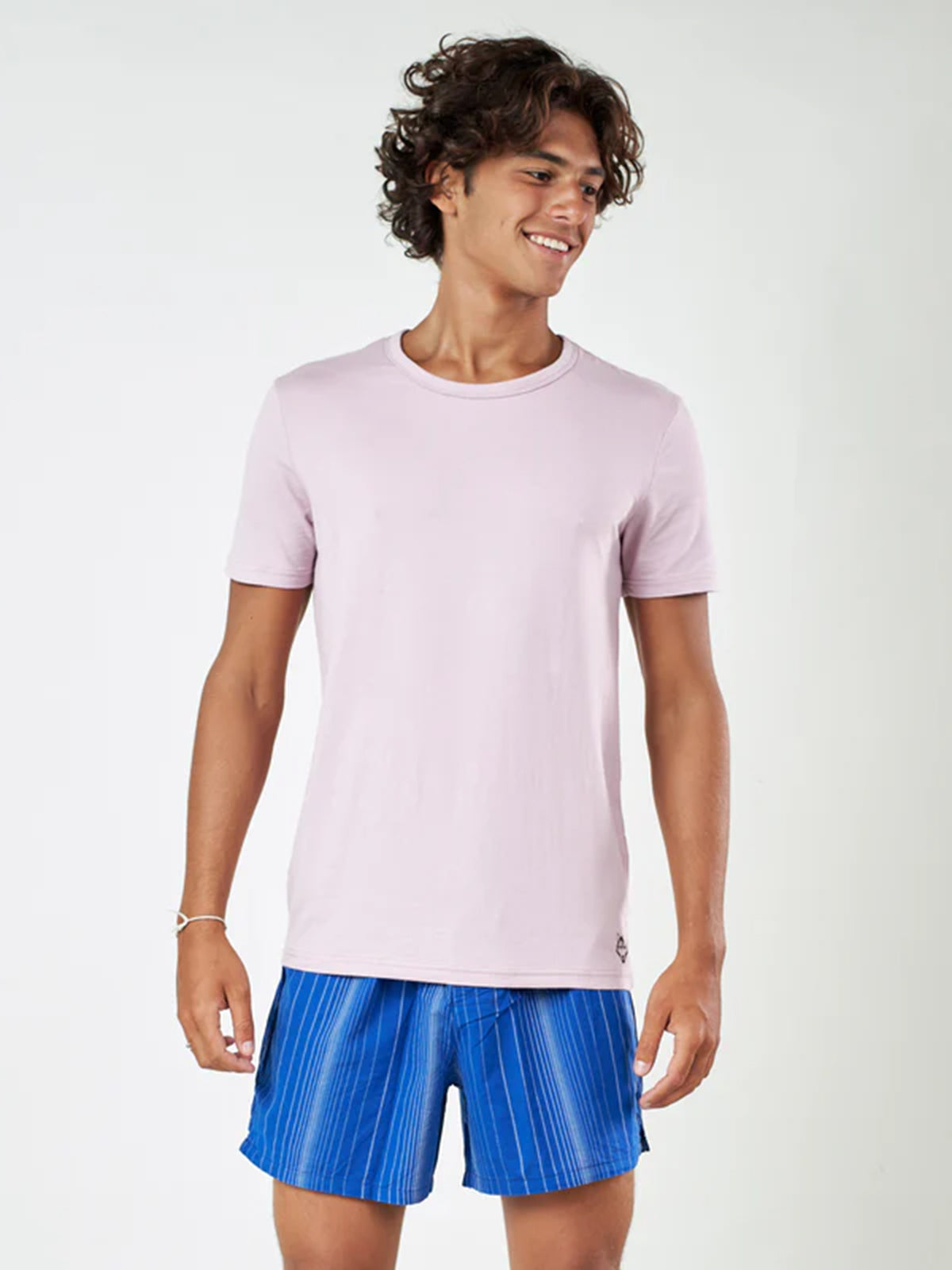 Luxury Modal Crew Neck Tee - Soft Lavender