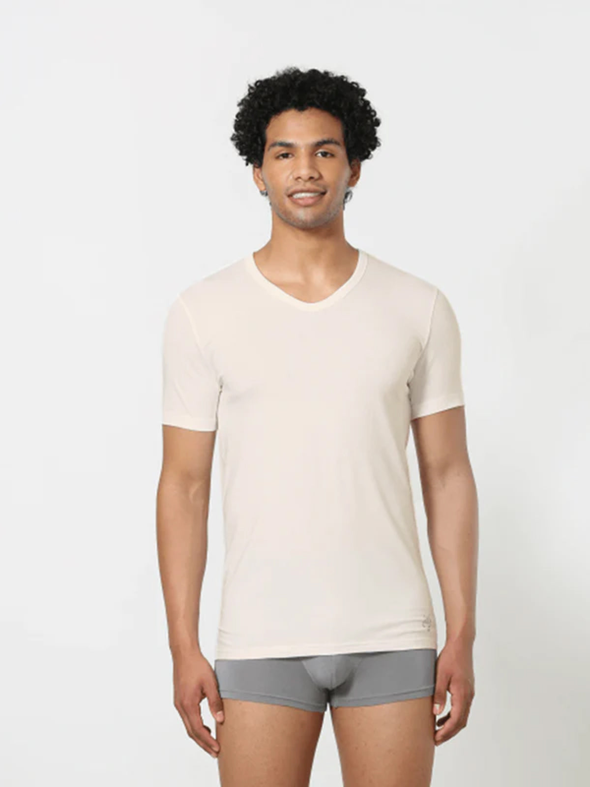 Luxury Modal V-Neck Undershirt - Off White