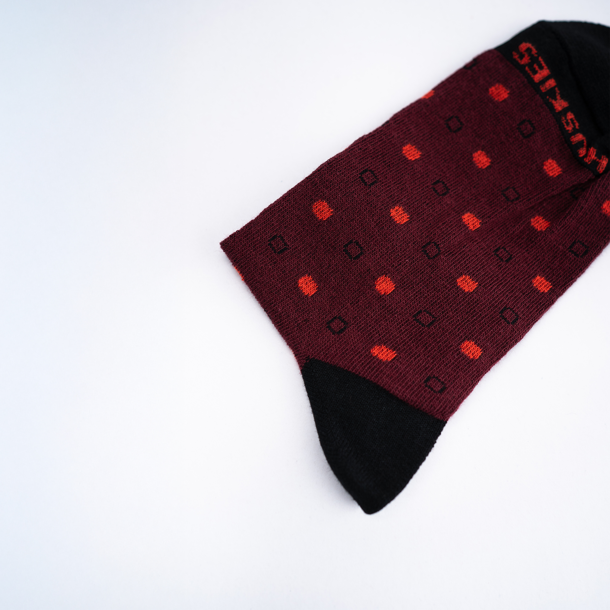 Athletic Dot Mix - Burgundy / Red and Black