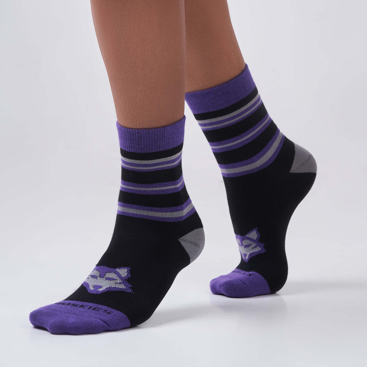 Half Stripe Logo - Purple / Black