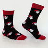 Huskie Santa Hat Full Socks - Black / Red