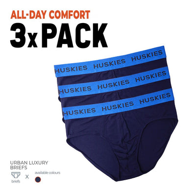 3X  Premium Cotton  Brief  - Navy