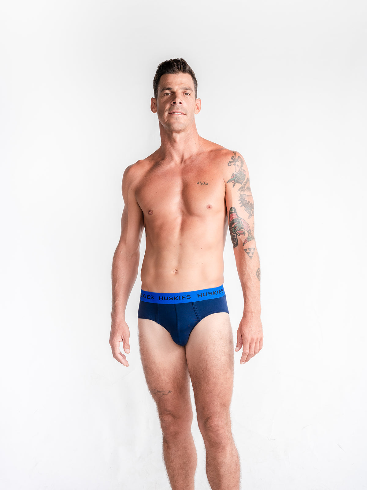 Signature Cotton Brief - Navy