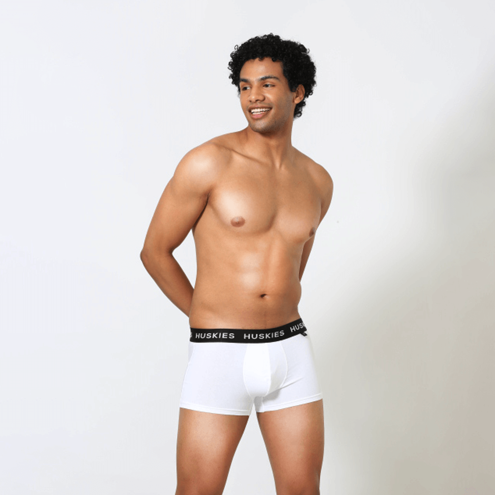Stretch Cotton Trunk  White
