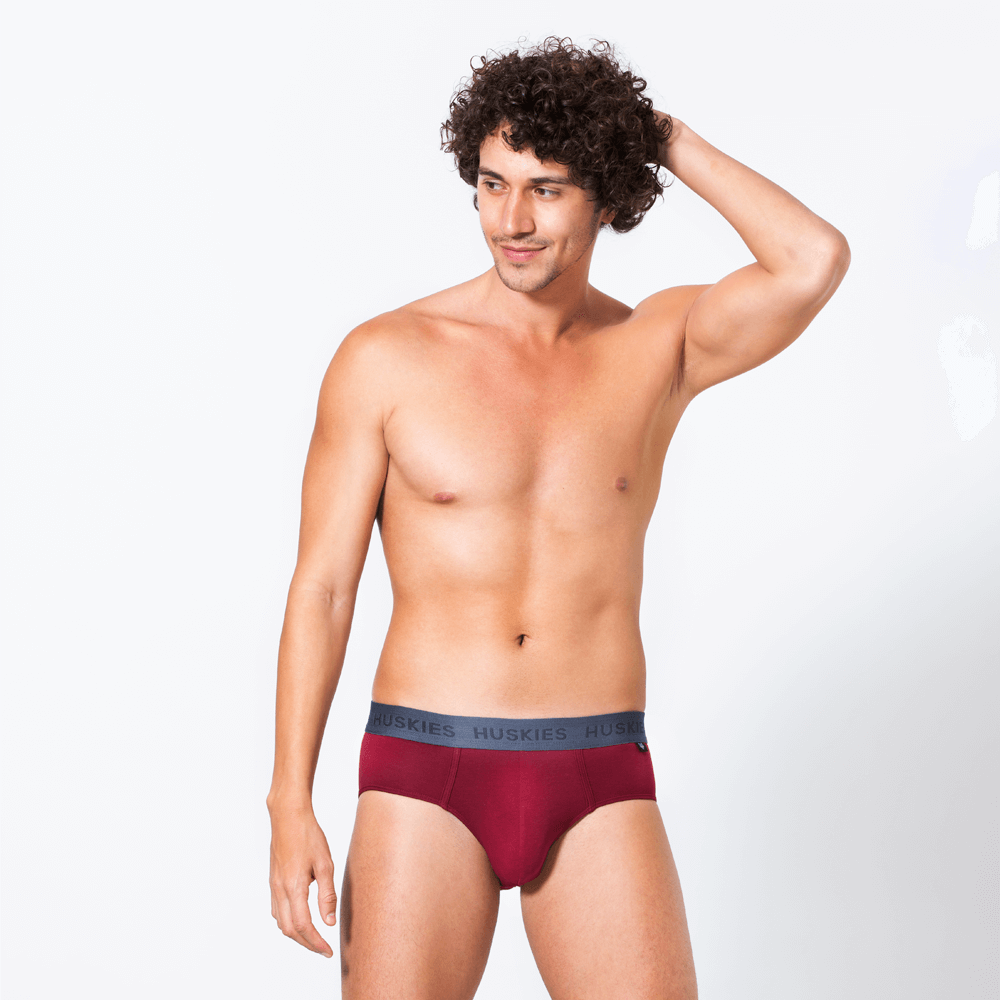 Signature Cotton Brief - Burgundy