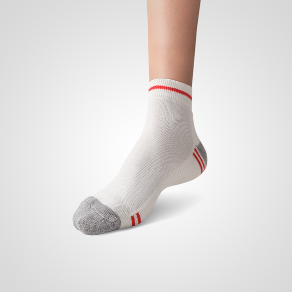 Cotton Enriched Socks - White Stripe
